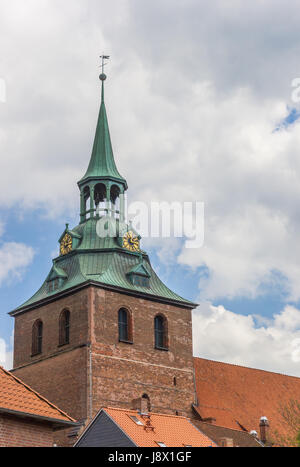 Torre del Michaelis chiesa di Luneburg, Germania Foto Stock