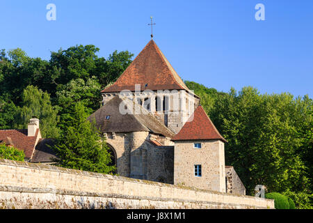 Francia, Creuse, Moutier-d'Ahun, abbazia di Moutier d'Ahun Foto Stock