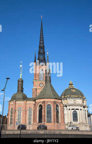 Riddarholmskyrkan Chiesa; Isola di Riddarholmen; Stoccolma; Svezia; Europa Foto Stock