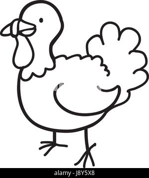 La Turchia bird cartoon Illustrazione Vettoriale