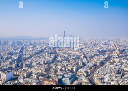 Parigi, vista panoramica da Montparnasse Foto Stock