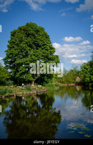 Area intorno al blocco Deadham e Flatford mulino sul fiume Stour, East Bergholt, Suffolk , REGNO UNITO. La zona denominate "Constable Country", in cui la Foto Stock