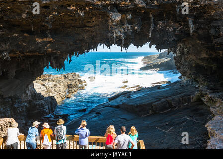 Admirals Arch, Parco Nazionale di Flinders Chase, Kangaroo Island, in Australia. Foto Stock