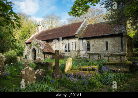 Vecchia San Bonifacio Chiesa, Isola di Wight. Foto Stock