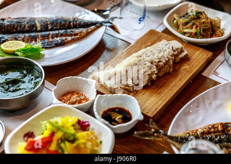 Il coreano del cibo tradizionale, bolliti, Bossam Foto Stock