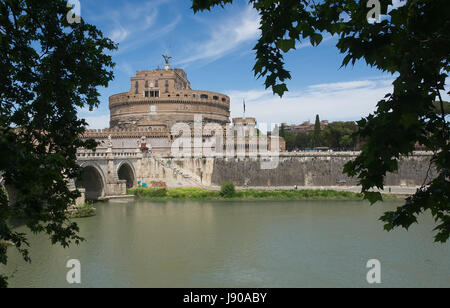 Castel Sant'angelo - Mausoleo di Adriano - Roma - Italia Foto Stock