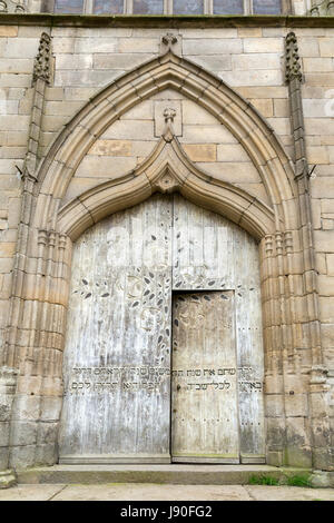 Saint-Malo chiesa a Dinan, Francia. Foto Stock