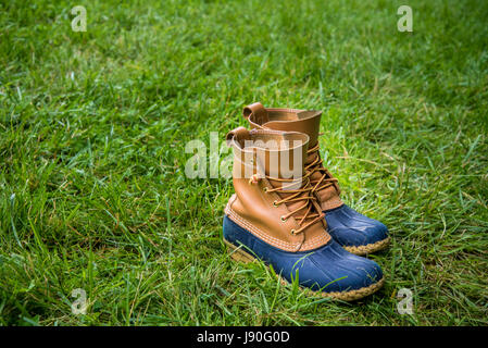 Campeggio stivali Foto Stock