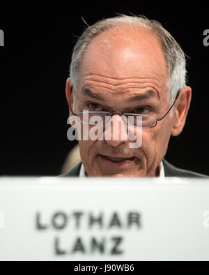 Berlino, Germania. 31 Maggio, 2017. Zalando supervisory board chairman Lothar Lanz, fotografato all'assemblea generale dell'Zalando SE a Berlino, Germania, 31 maggio 2017. Foto: Bernd von Jutrczenka/dpa/Alamy Live News Foto Stock