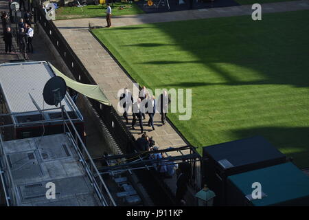 Cambridge, Regno Unito. Il 31 maggio 2017. Paolo Nuttall arriva al Senato davanti alla BBC dibattito elettorale in Cambridge. Credito: Ben concedere/Alamy Live News Foto Stock