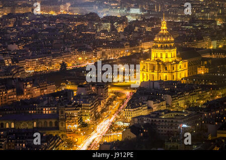 Parigi, vista panoramica da Montparnasse Foto Stock