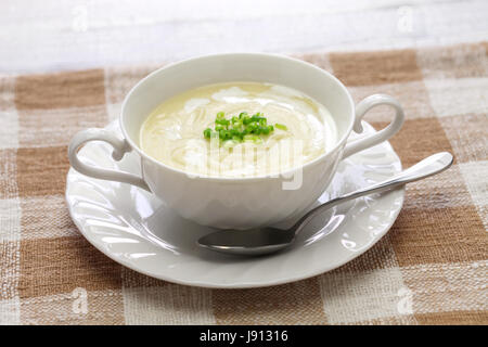 Vichyssoise, freddo la zuppa di patate, americano cucina estiva Foto Stock