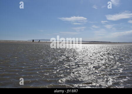 Castello di segale, Chiesa e Camber Sands Foto Stock