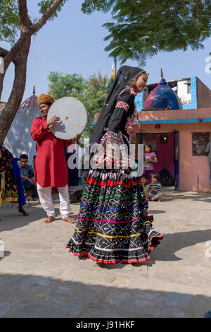 Kalbelia nomadi del Rajasthan, India Foto Stock