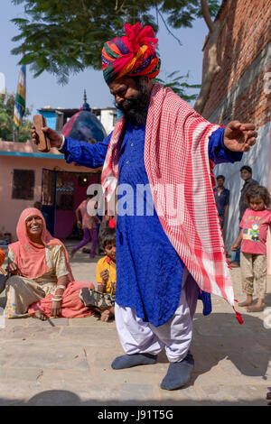 Kalbelia nomadi del Rajasthan, India Foto Stock