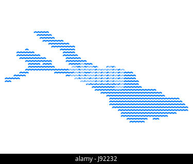 Mappa di lago di Costanza Foto Stock