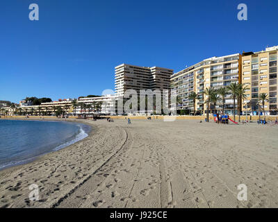 Aguadulce beach. Aguadulce è una località spagnola di Roquetas de Mar, provincia di Almeria. Spagna Foto Stock