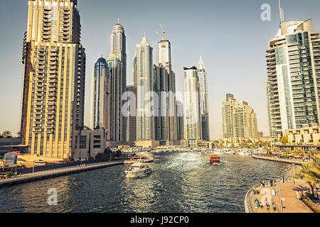 Dubai Marina foto vintage Foto Stock