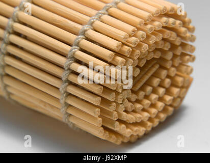 Legno, bambù, mat, sbobinato, macro close-up, macro di ammissione, vista ravvicinata, Foto Stock