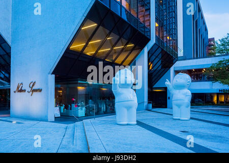 Arte temporanea di installazione, Tian Tian per artista Danny Yung, del centro cittadino di Vancouver, British Columbia, Canada. Foto Stock