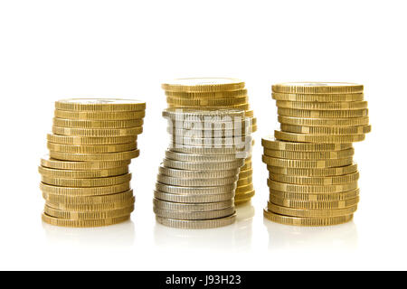 Valuta, Coin, Golden, rapporti aziendali, trattare, transazione commerciale, Foto Stock