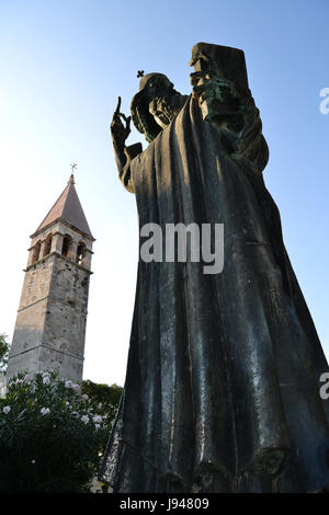 Dito, scultura, muro, barba, Croazia, pareti, split, gesto, torre, dito, Foto Stock