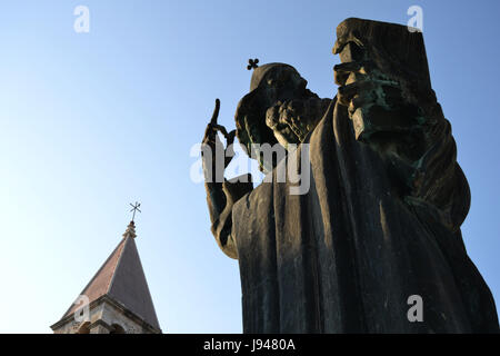 Dito, scultura, muro, barba, Croazia, pareti, split, gesto, torre, dito, Foto Stock