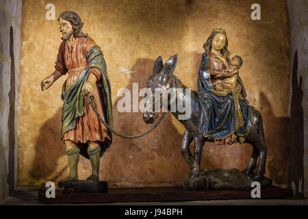 Francia, Tarn et Garonne, Moissac, Saint Pierre Abbey, classificato come patrimonio mondiale dall'UNESCO, nella chiesa, la Fuga in Egitto Foto Stock