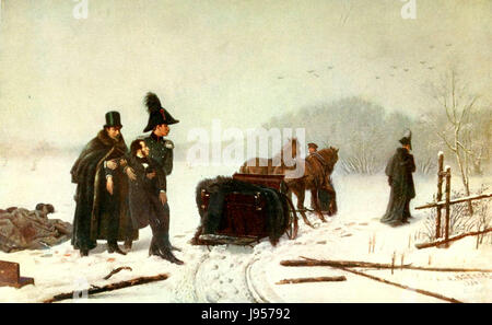 Pushkin il duello con d'Anthes, atrist A. Naumov 1884 Foto Stock