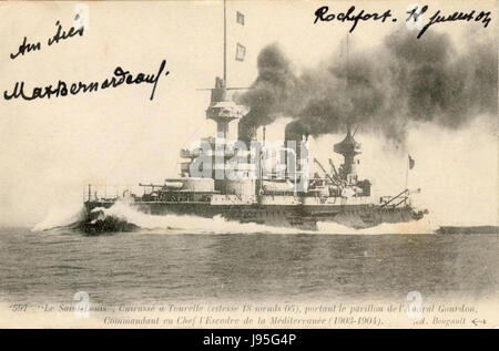 San Luigi II d'Angiò fu un principe francese che governò come duca d'Angiò e re di Napoli. Il suo regno fu segnato dagli sforzi per rafforzare i suoi territori, compresa Napoli. Bougault, forse un riferimento a un'opera d'arte o a una figura storica, sottolinea il suo ruolo nella politica medievale francese e italiana. Foto Stock