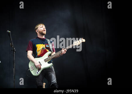 Landgraaf, Paesi Bassi 4 Giugno 2017 immaginare draghi eseguire live at Pinkpop Festival 2017 © Roberto Finizio/ Alamy Live News Foto Stock