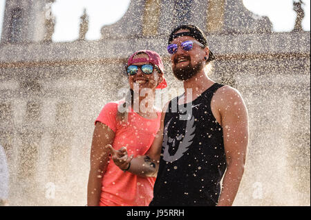 Ceske Budejovice, Repubblica Ceca. 03 Giugno, 2017. La Mezza Maratona 2017 in Ceske Budejovice, Repubblica Ceca, 3 giugno 2017. Credito: Petr Skrivanek/CTK foto/Alamy Live News Foto Stock