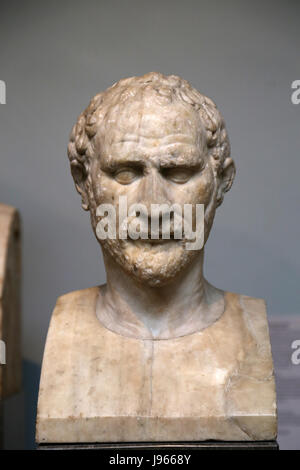 Demosthenes (384-322 AC). Statista greco e oratore dell'antica Atene. British Museum. Londra. Regno Unito. Foto Stock