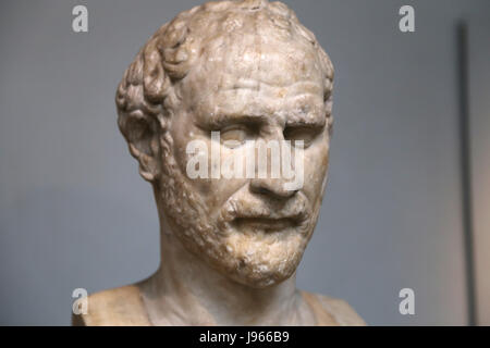 Demosthenes (384-322 AC). Statista greco e oratore dell'antica Atene. British Museum. Londra. Regno Unito. Foto Stock