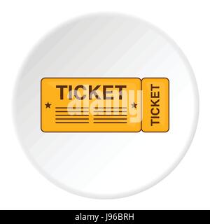 Icona Ticket, stile cartoon Illustrazione Vettoriale