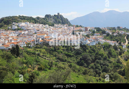 Hill Top village di Gaucin, provincia di Malaga, Spagna meridionale Foto Stock