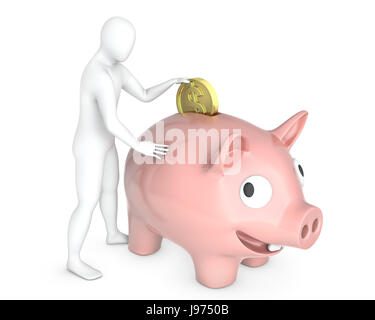 Guy, banca, istituto di credito, dollaro, dollari, camminare, andare, andando a piedi, Foto Stock