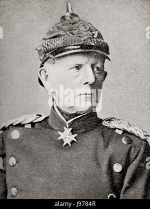 Helmuth Karl Bernhard Graf von Moltke, 1800 - 1891. Il tedesco Maresciallo di Campo e il capo del personale dell'esercito prussiano. Da Hutchinson nella storia delle nazioni, pubblicato 1915. Foto Stock