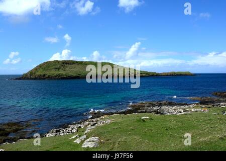 Isola di Tulm Tulm Bay Duntulm Trotternish Isola di Skye in Scozia UK GB Foto Stock