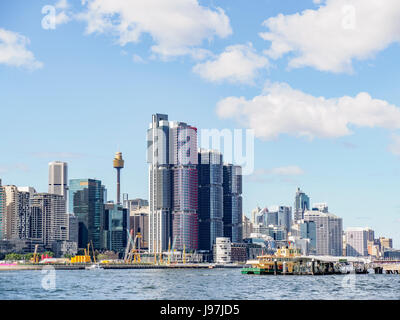 Australia, Nuovo Galles del Sud, Sydney, skyline della città con grattacieli Foto Stock