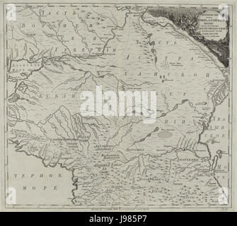 Impero Russo 1745 Mappa (XI) Foto Stock