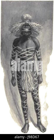 Tribù indigene del sud-est Australia Fig 30 Uomo decorato per la cerimonia Kuringal Foto Stock