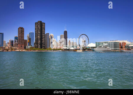 Sullo skyline di Chicago Foto Stock