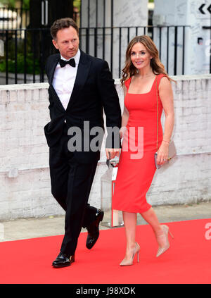 Christian Horner e Geri Horner partecipando alla fine il silenzio Charity Fundraiser di Abbey Road Studios di Londra. Foto Stock