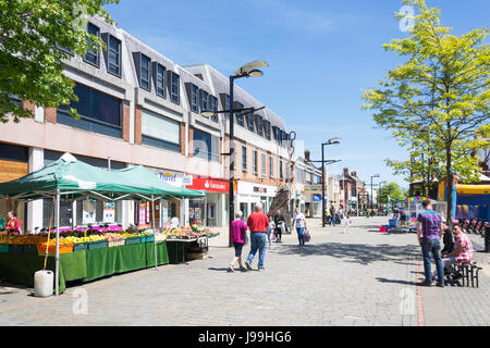 Area pedonale del West Street, Fareham, Hampshire, Inghilterra, Regno Unito Foto Stock