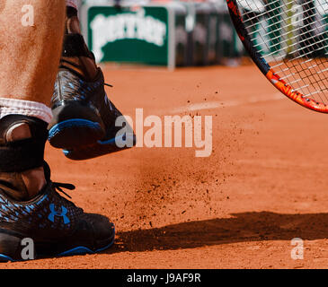 Parigi, Francia, 1 Giugno 2017: Andy Murray è in azione durante il suo secondo round in abbinamento al 2017 Tennis Open di Francia del Roland Garros di Parigi. Credito: Frank Molter/Alamy Live News Foto Stock