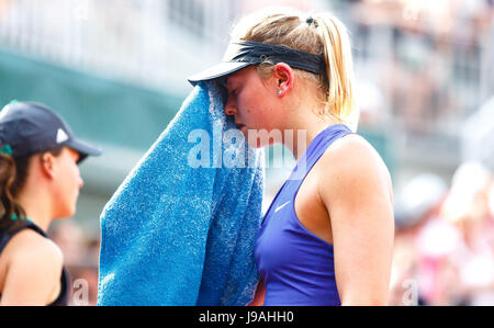 Parigi, Francia, 1 Giugno 2017: Tedesco Carina Witthoeft è in azione durante il suo secondo giro corrisponde a 2017 Tennis Open di Francia del Roland Garros di Parigi. Credito: Frank Molter/Alamy Live News Foto Stock