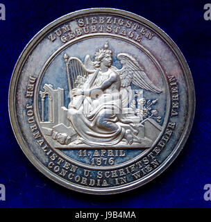 Vienna, Alexander von Auersperg medaglia d'argento 1876, retromarcia Foto Stock