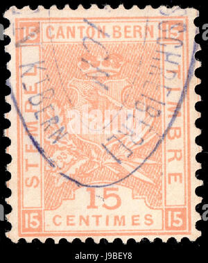 Svizzera Berna 1892 1902 entrate 15c 40AI VII 93 Foto Stock