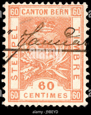 Svizzera Berna 1892 1902 entrate 60c 45A V 99 Foto Stock